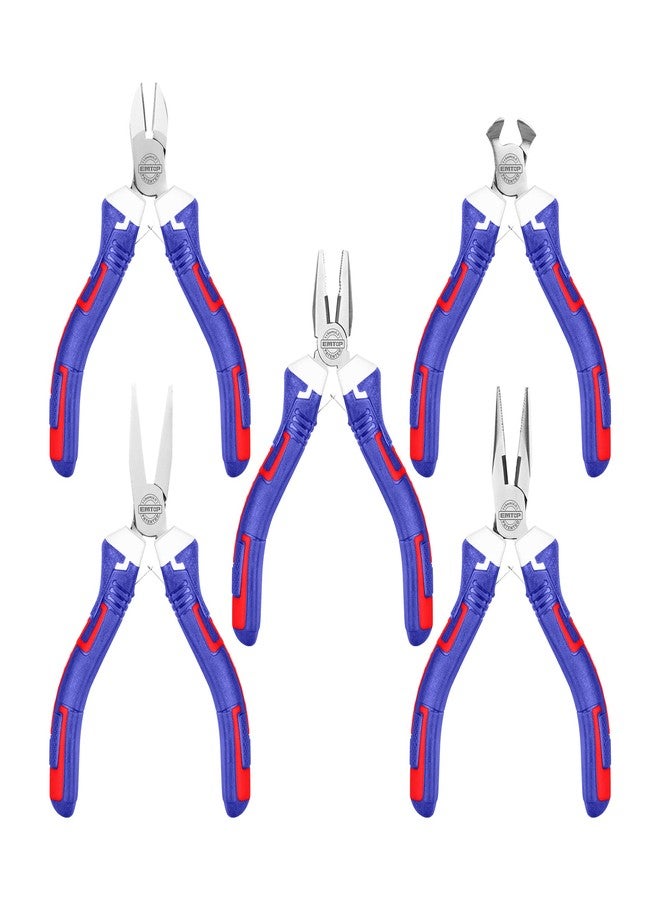 EMTOP EPLSM0511 Pliers Set, Mini Pliers, Mini Size, Nipper Set, End Nippers, Accessory Tools, Craft Supplies, Beads, Making, DIY Handmade, Precision Work, Flat Pliers, Crafts, Handmade Tools - Image 1